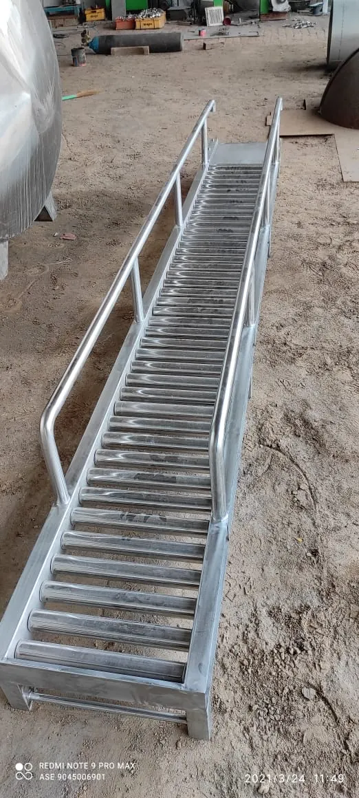 Stainless steel ladder and platform