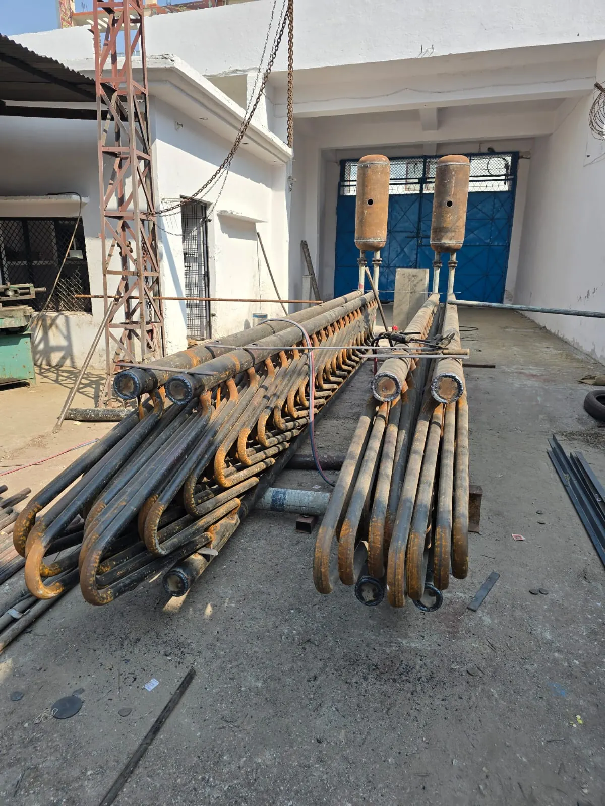 Pipe coil system for refrigeration project